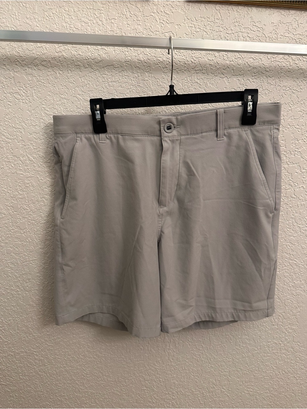 Puma Men's Light Gray Flat Front Shorts